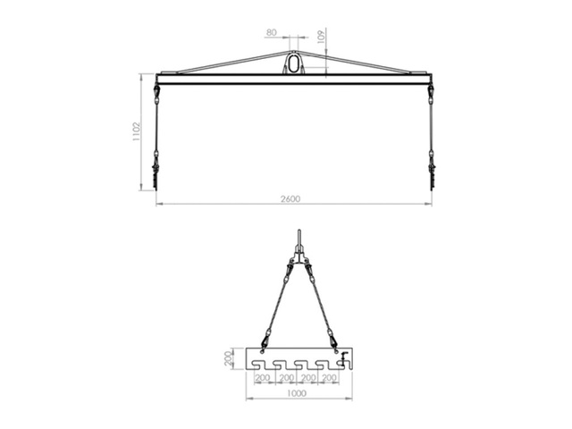 Dispositivo para Içamento de Carga 3ton 2,6m